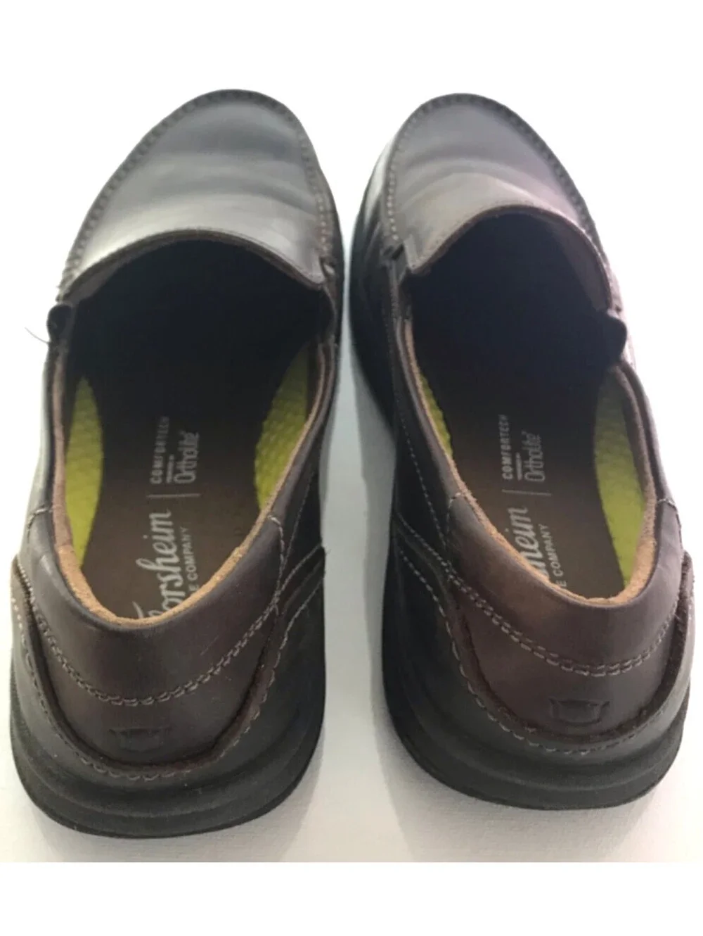 Mens Florsheim Comfortech Ortholite Brown Leather Upper Shoes Size 9M Slip on